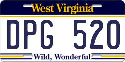 WV license plate DPG520