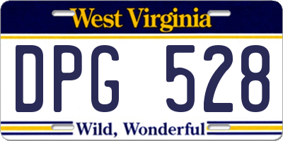 WV license plate DPG528