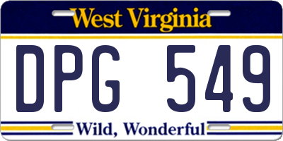 WV license plate DPG549