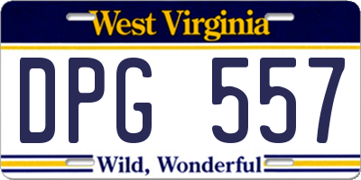 WV license plate DPG557