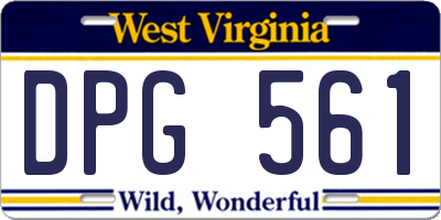 WV license plate DPG561