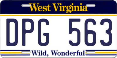 WV license plate DPG563