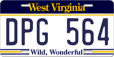 WV license plate DPG564