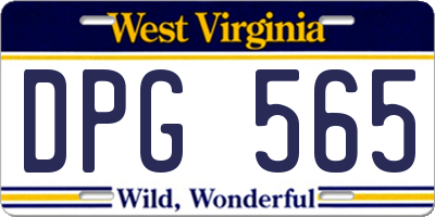 WV license plate DPG565