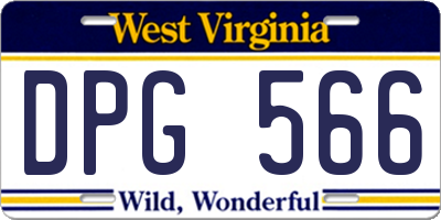 WV license plate DPG566
