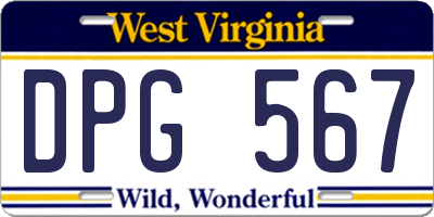 WV license plate DPG567