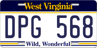 WV license plate DPG568