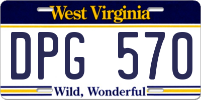WV license plate DPG570