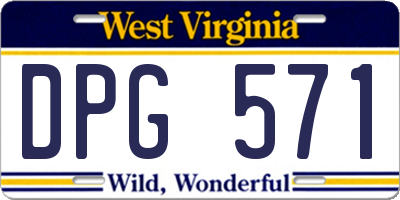 WV license plate DPG571