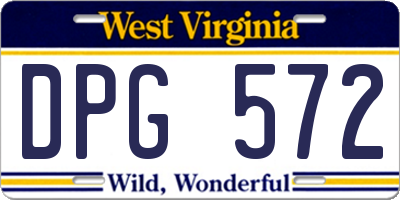 WV license plate DPG572