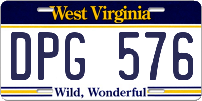 WV license plate DPG576