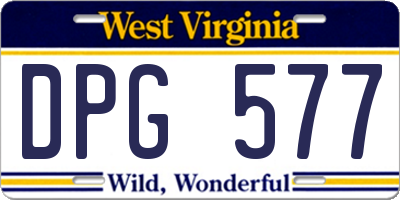 WV license plate DPG577