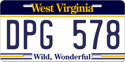 WV license plate DPG578