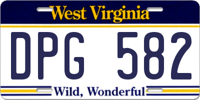 WV license plate DPG582
