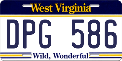 WV license plate DPG586