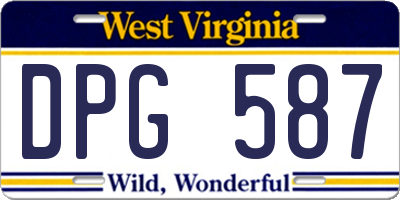 WV license plate DPG587