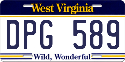 WV license plate DPG589