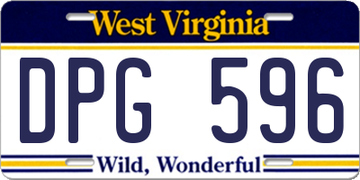 WV license plate DPG596