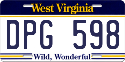 WV license plate DPG598