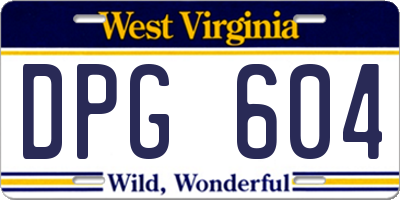WV license plate DPG604