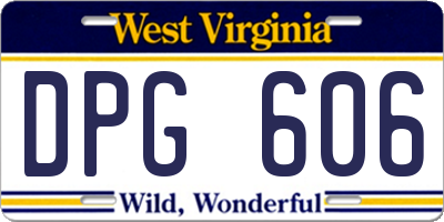 WV license plate DPG606