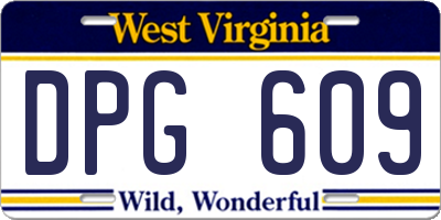WV license plate DPG609