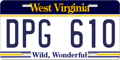WV license plate DPG610