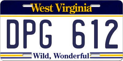 WV license plate DPG612