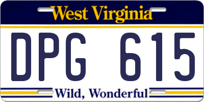 WV license plate DPG615