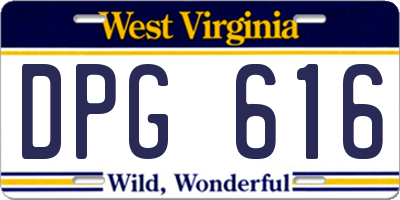 WV license plate DPG616