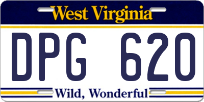 WV license plate DPG620