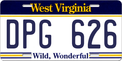 WV license plate DPG626