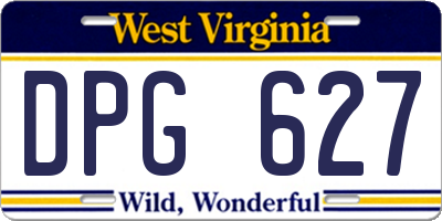 WV license plate DPG627