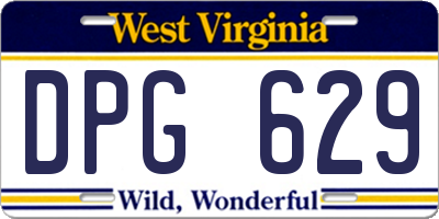 WV license plate DPG629