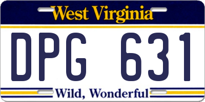 WV license plate DPG631