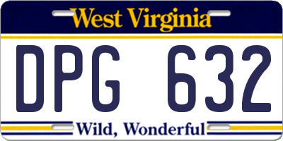 WV license plate DPG632