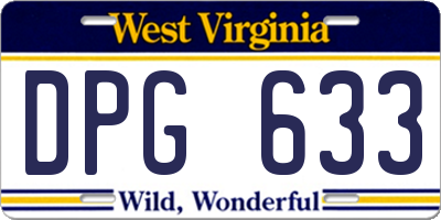 WV license plate DPG633