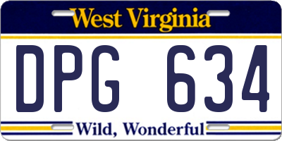 WV license plate DPG634