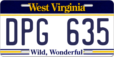 WV license plate DPG635