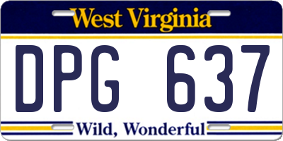 WV license plate DPG637