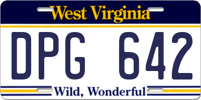 WV license plate DPG642