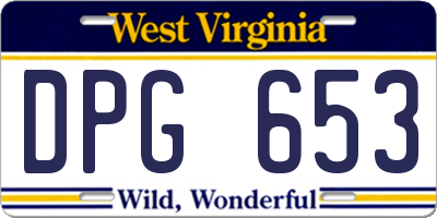 WV license plate DPG653