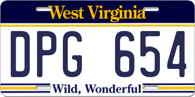 WV license plate DPG654