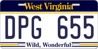 WV license plate DPG655