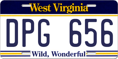 WV license plate DPG656