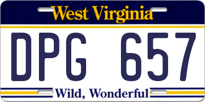 WV license plate DPG657