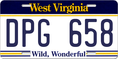 WV license plate DPG658
