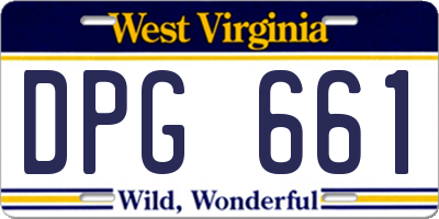 WV license plate DPG661