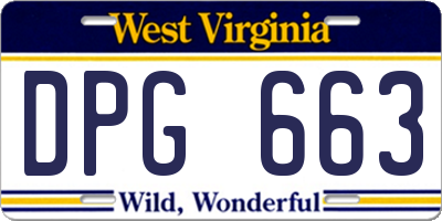 WV license plate DPG663