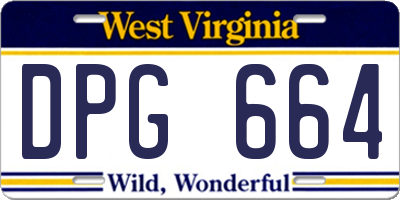 WV license plate DPG664